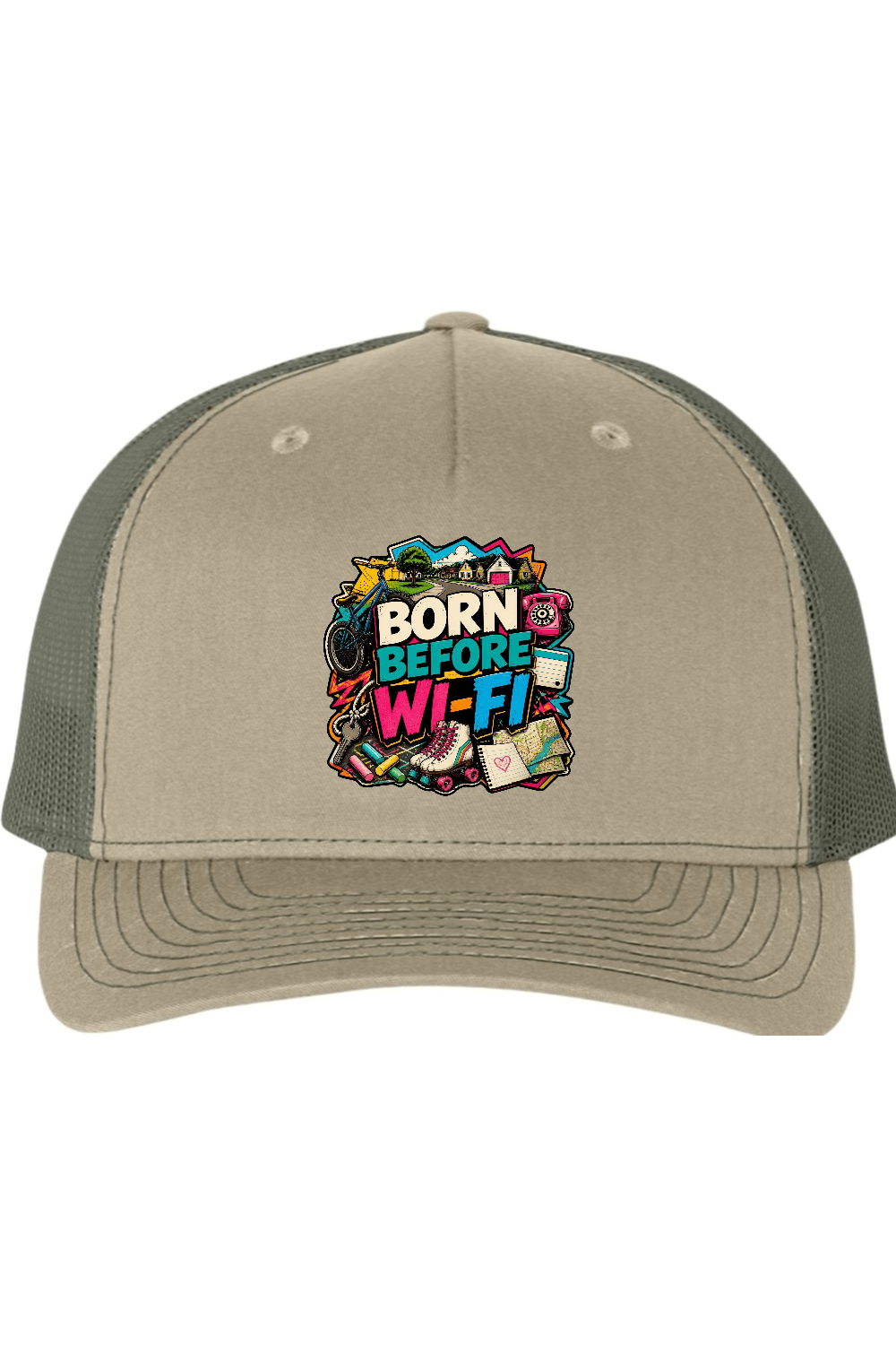 Richardson Trucker Cap: Born Before WI-FI
