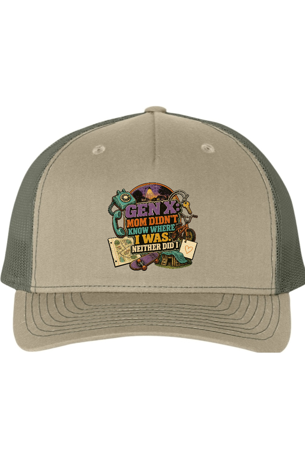 Richardson Trucker Cap: GEN X Mom Didn't Know Where I was. Neither Did I