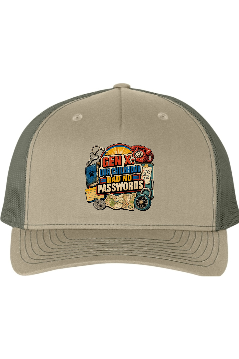 Richardson Trucker Cap: GEN X Our Childhood Had No Passwords
