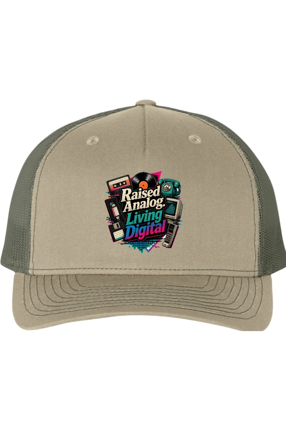 Richardson Trucker Cap: Raised Analog. Living Digital