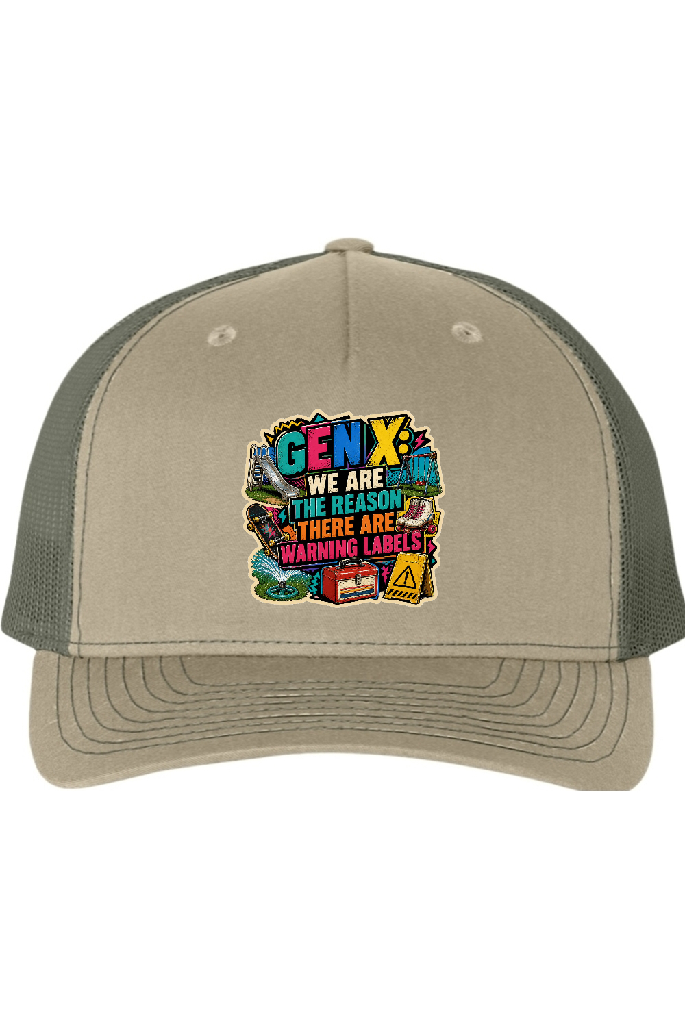 Richardson Trucker Cap: GEN X We Are The Reason There Are Warning Labels