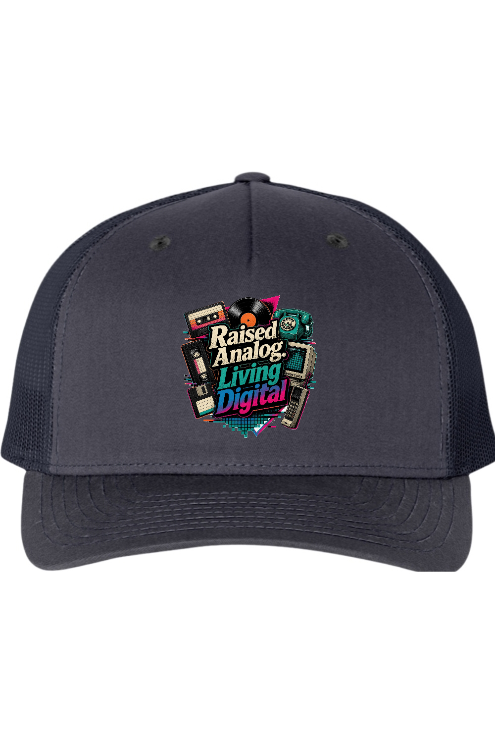 Richardson Trucker Cap: Raised Analog. Living Digital