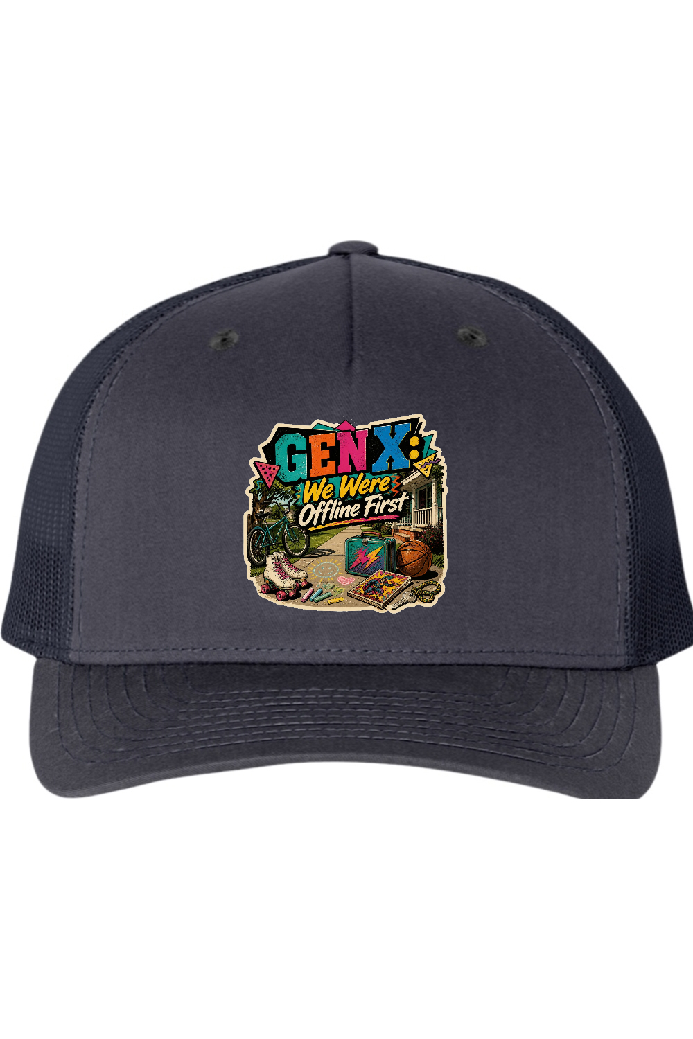 Richardson Trucker Cap: GEN X We Were Offline First
