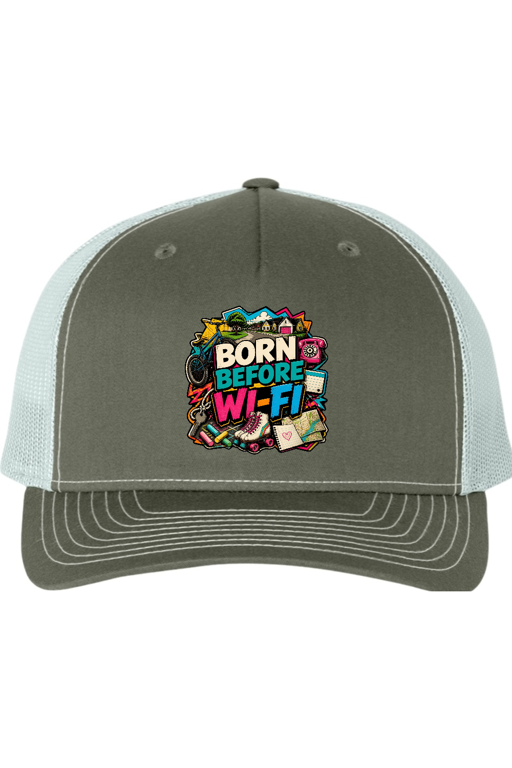 Richardson Trucker Cap: Born Before WI-FI