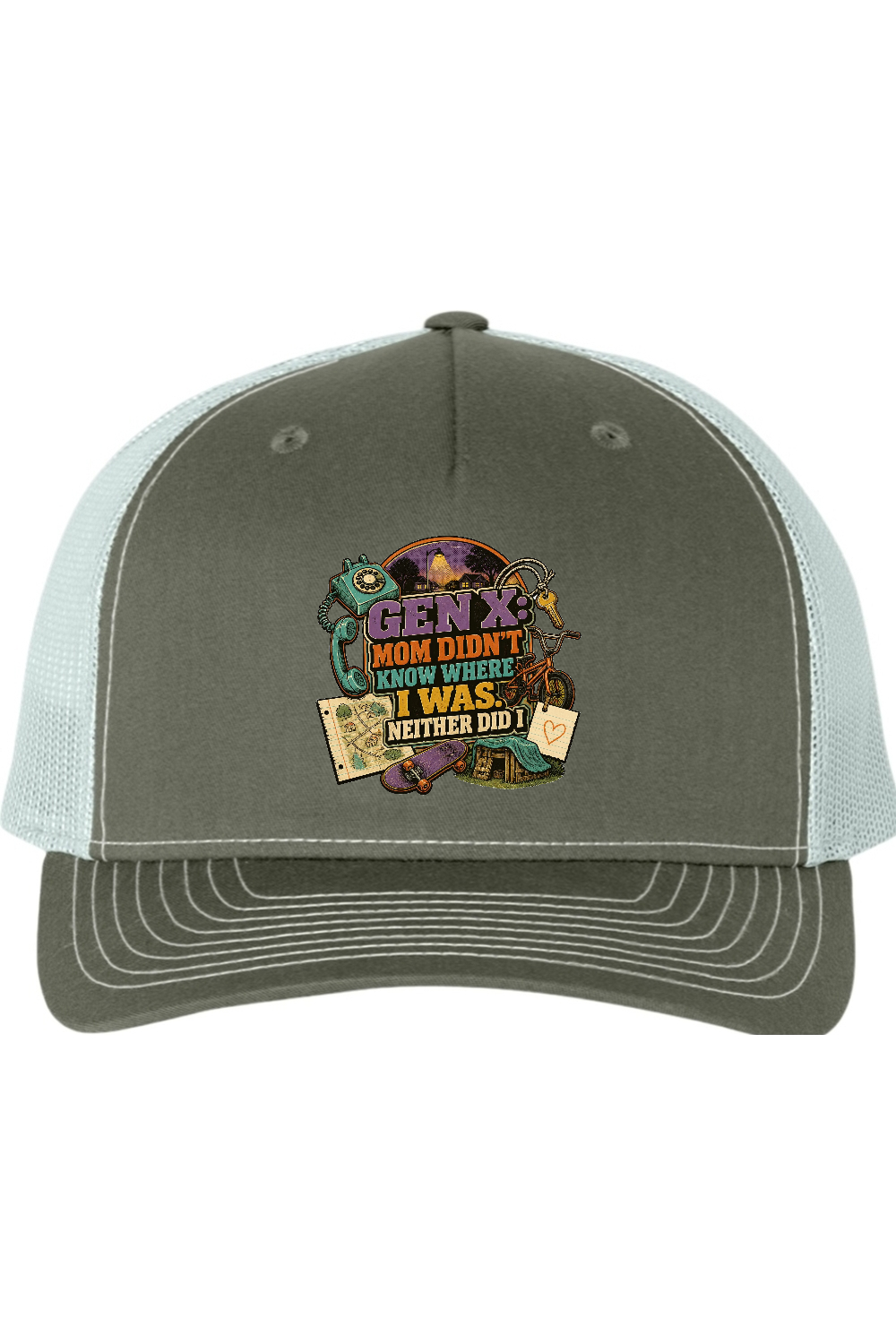 Richardson Trucker Cap: GEN X Mom Didn't Know Where I was. Neither Did I