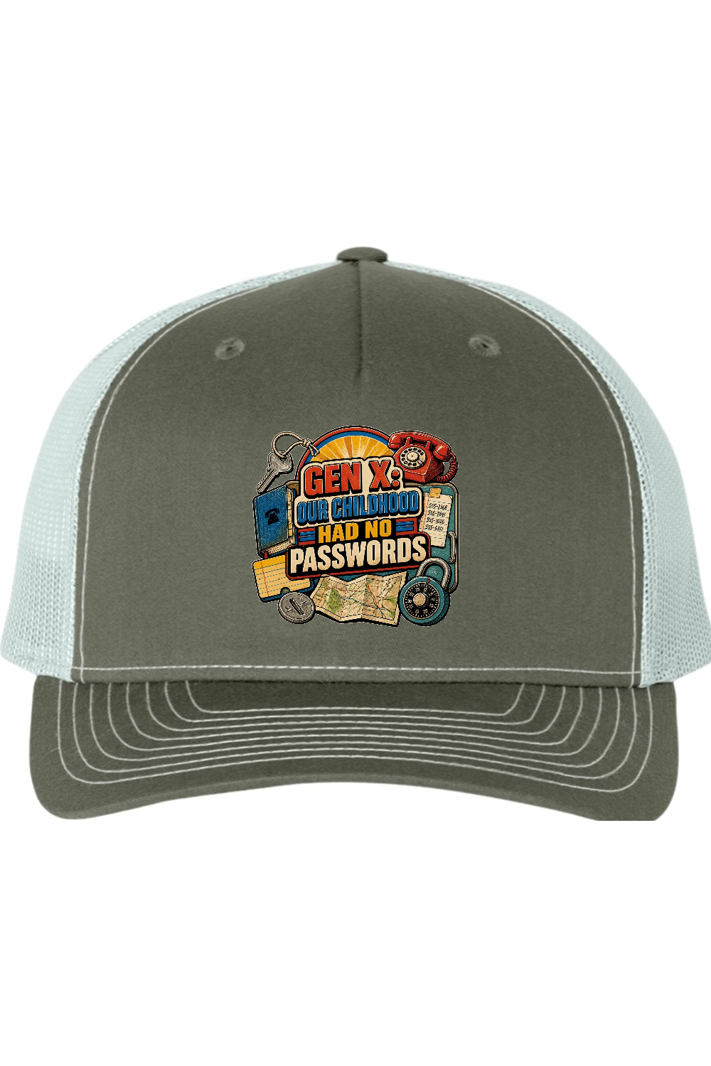 Richardson Trucker Cap: GEN X Our Childhood Had No Passwords