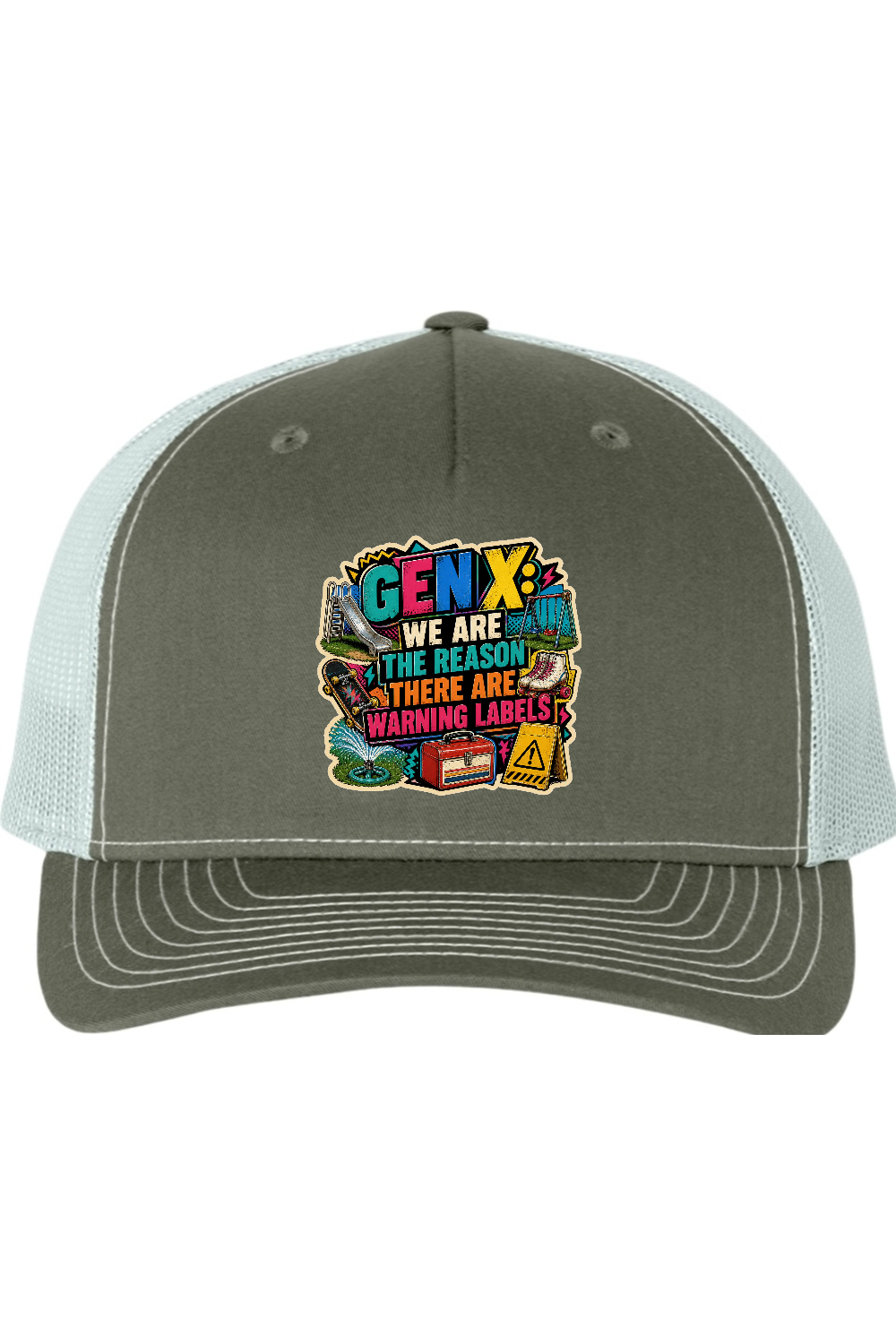 Richardson Trucker Cap: GEN X We Are The Reason There Are Warning Labels