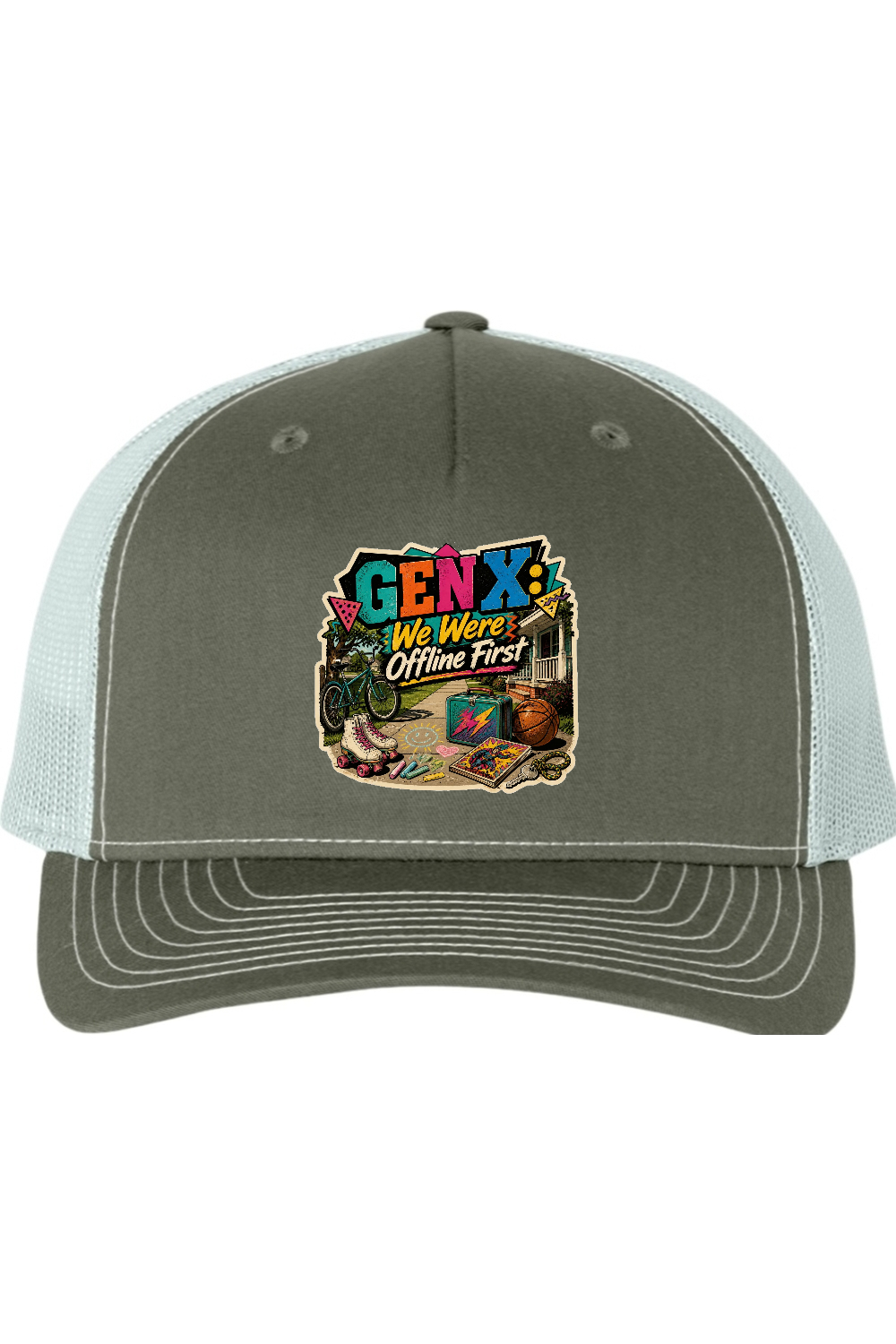 Richardson Trucker Cap: GEN X We Were Offline First