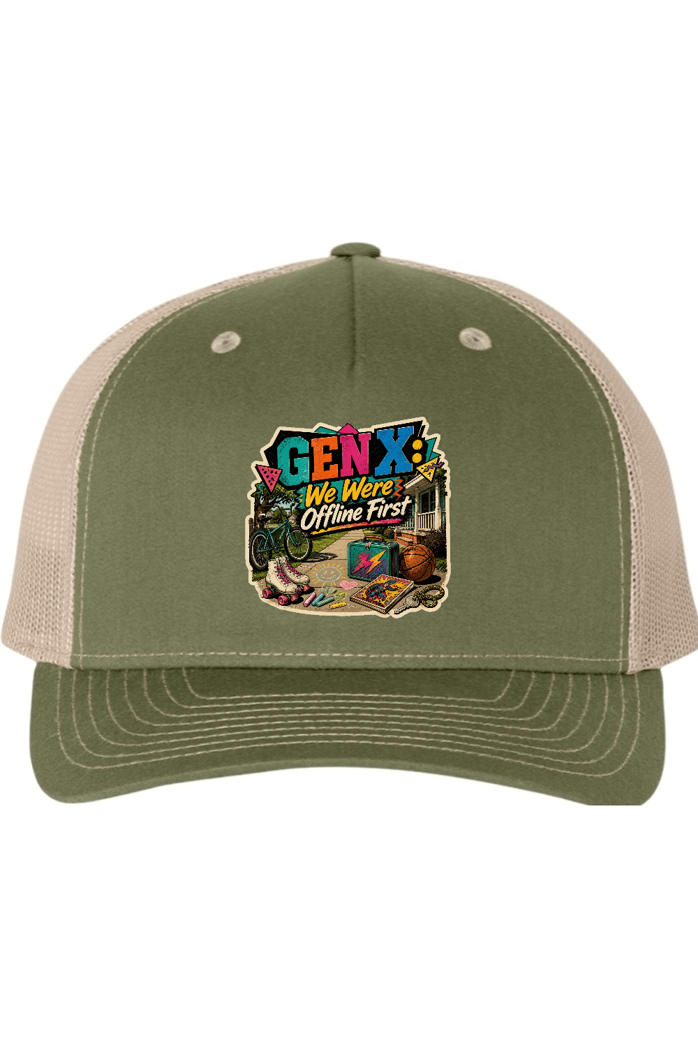 Richardson Trucker Cap: GEN X We Were Offline First