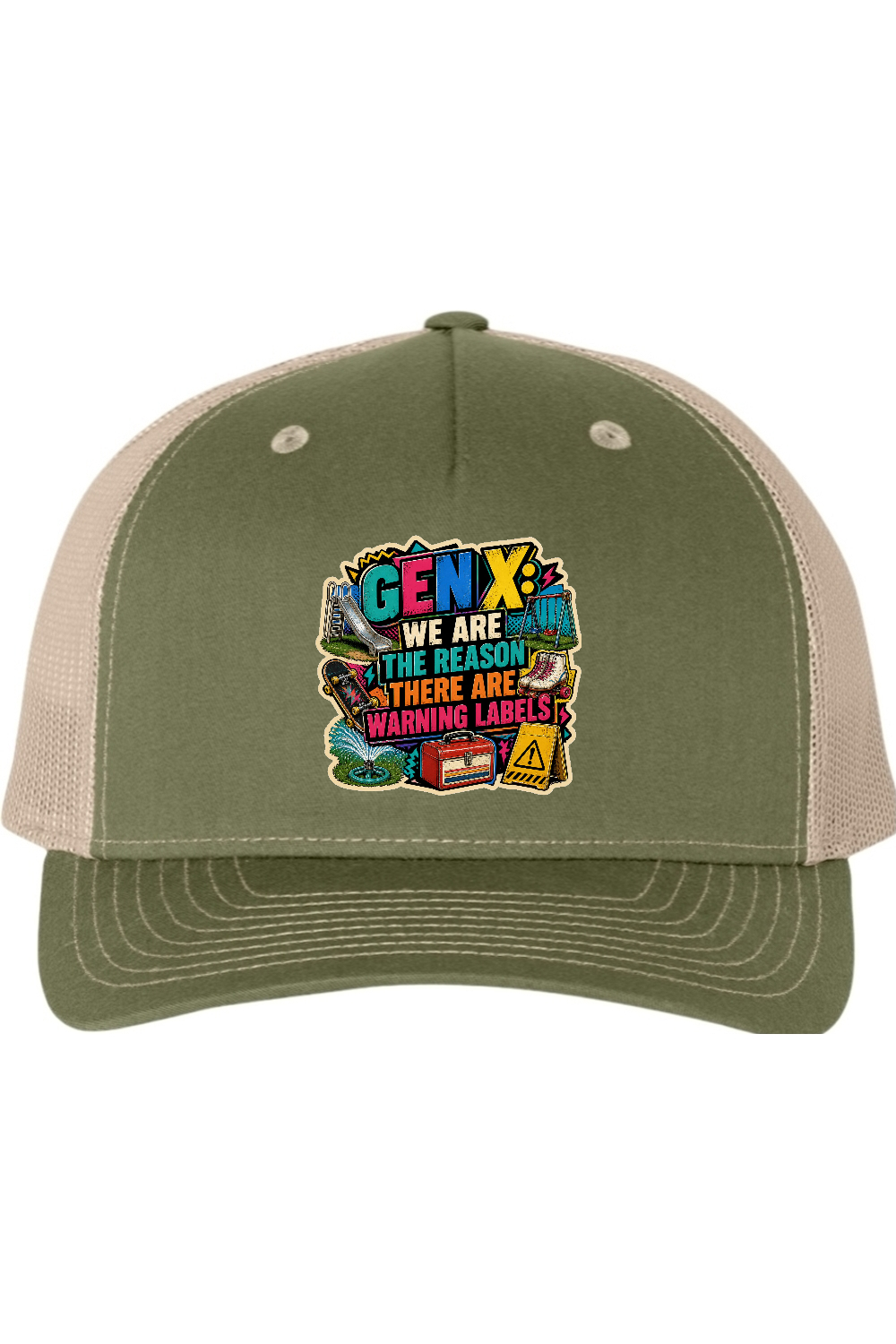 Richardson Trucker Cap: GEN X We Are The Reason There Are Warning Labels