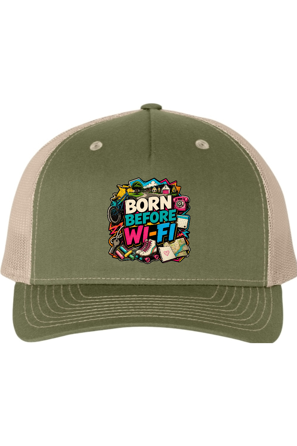Richardson Trucker Cap: Born Before WI-FI