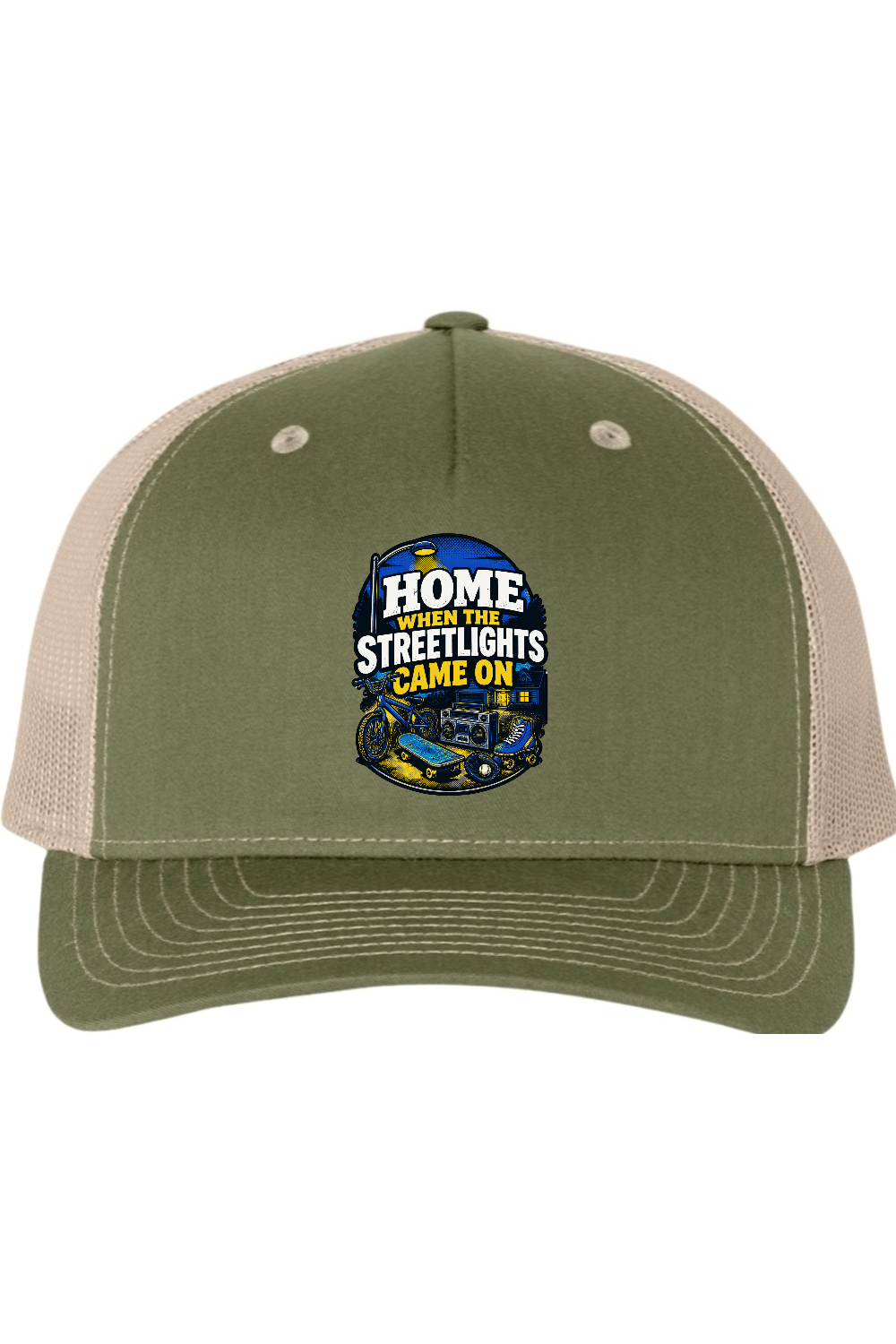 Richardson Trucker Cap: Home When The Streetlights Came On