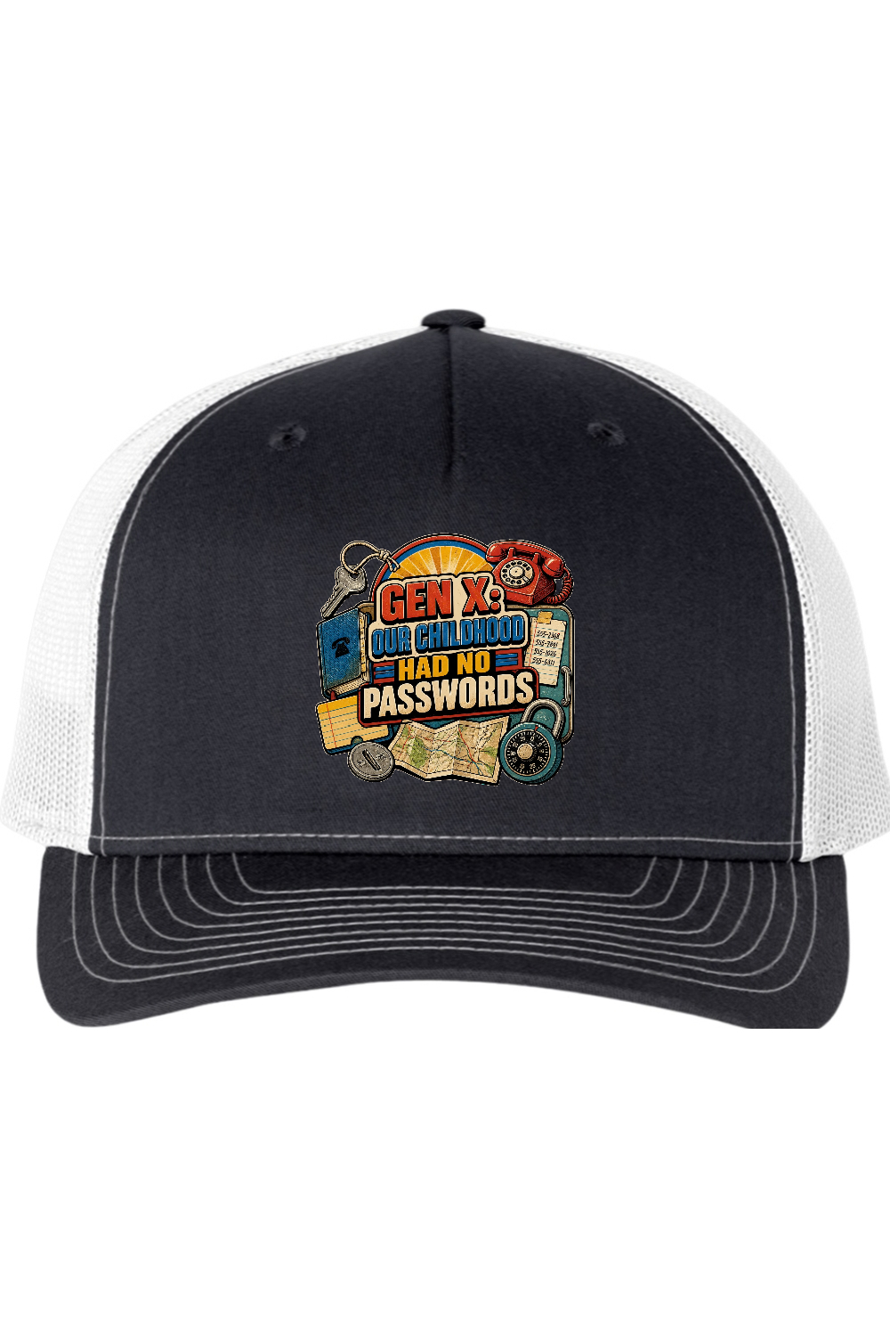 Richardson Trucker Cap: GEN X Our Childhood Had No Passwords
