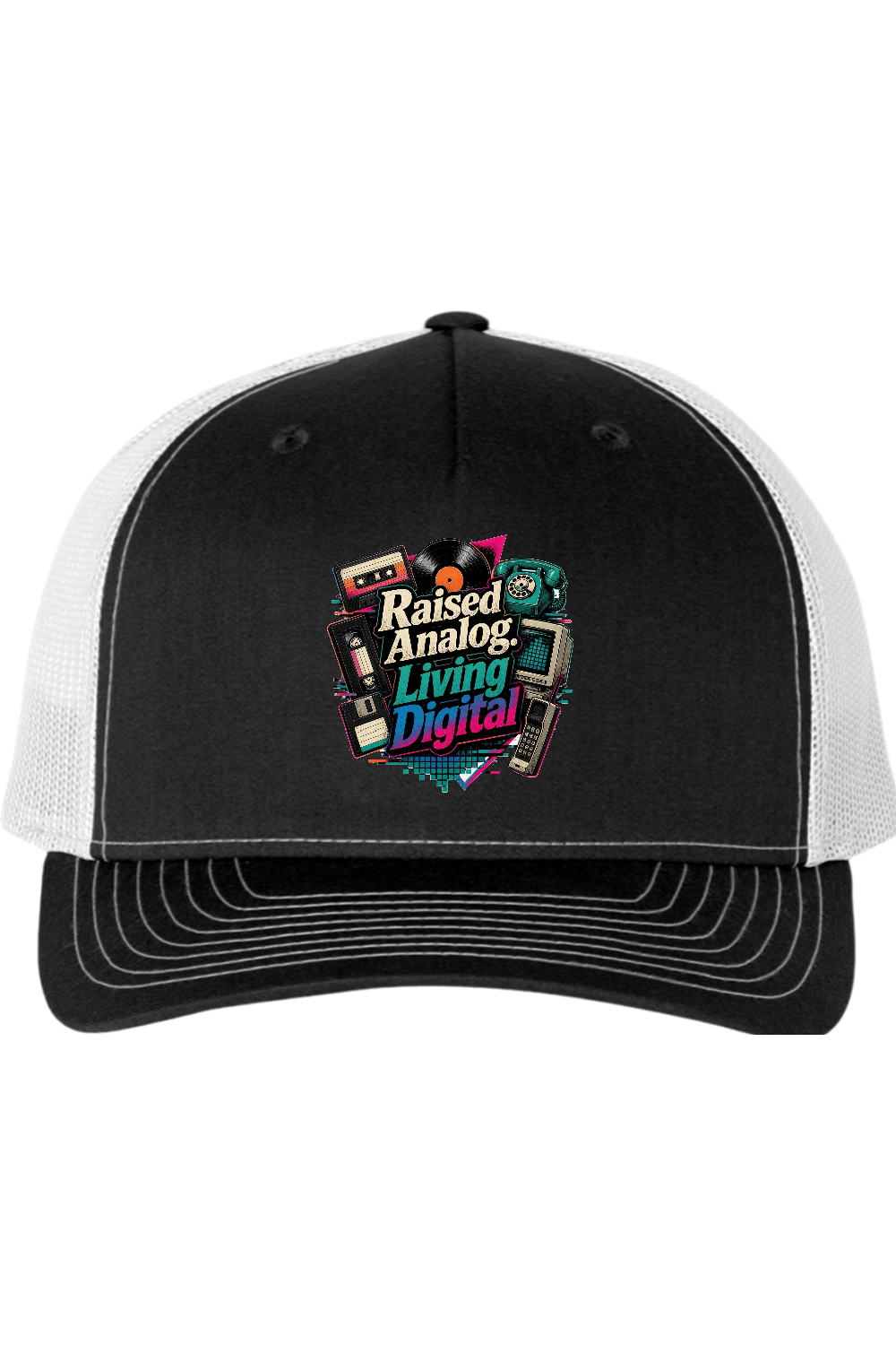 Richardson Trucker Cap: Raised Analog. Living Digital