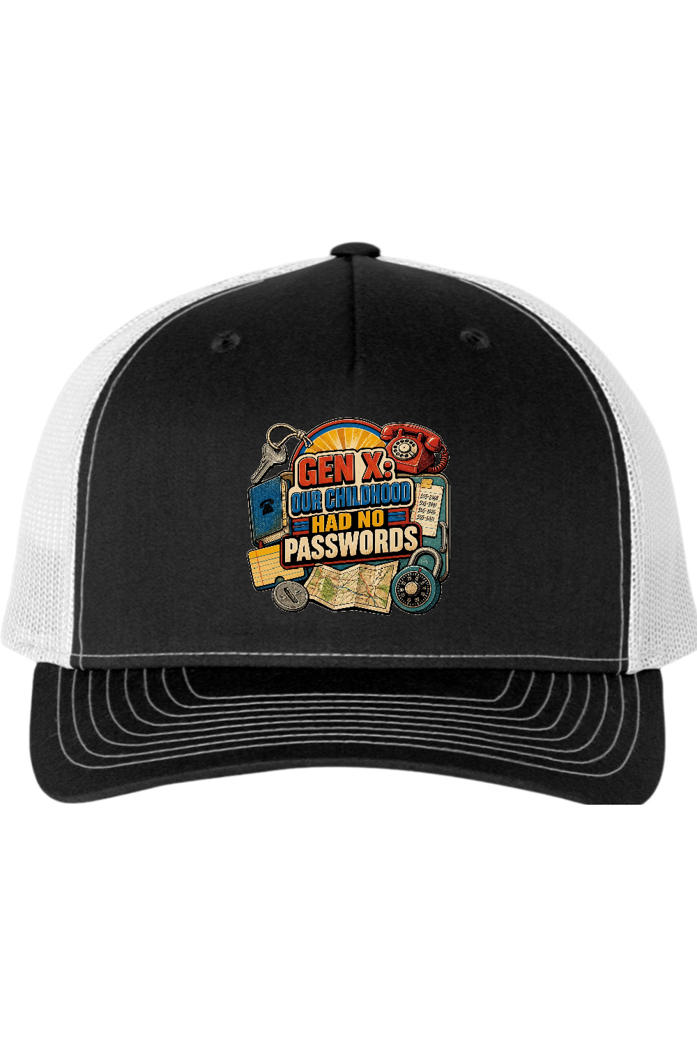 Richardson Trucker Cap: GEN X Our Childhood Had No Passwords