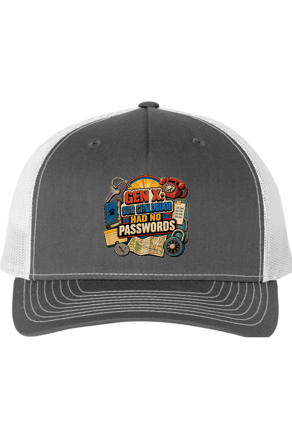 Richardson Trucker Cap: GEN X Our Childhood Had No Passwords