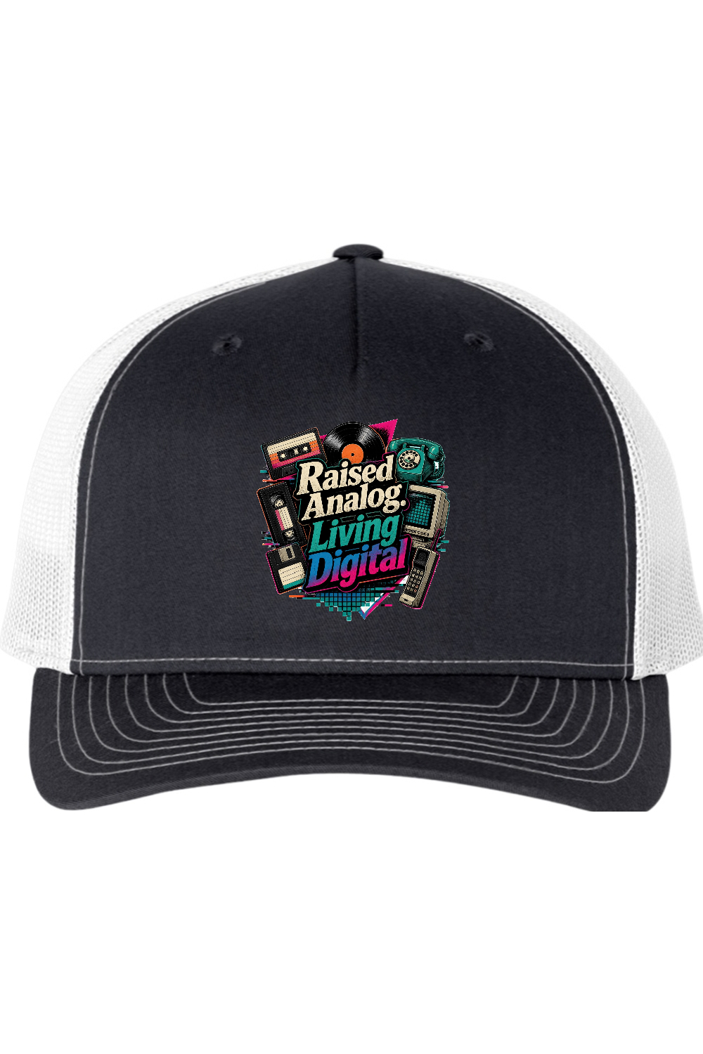 Richardson Trucker Cap: Raised Analog. Living Digital