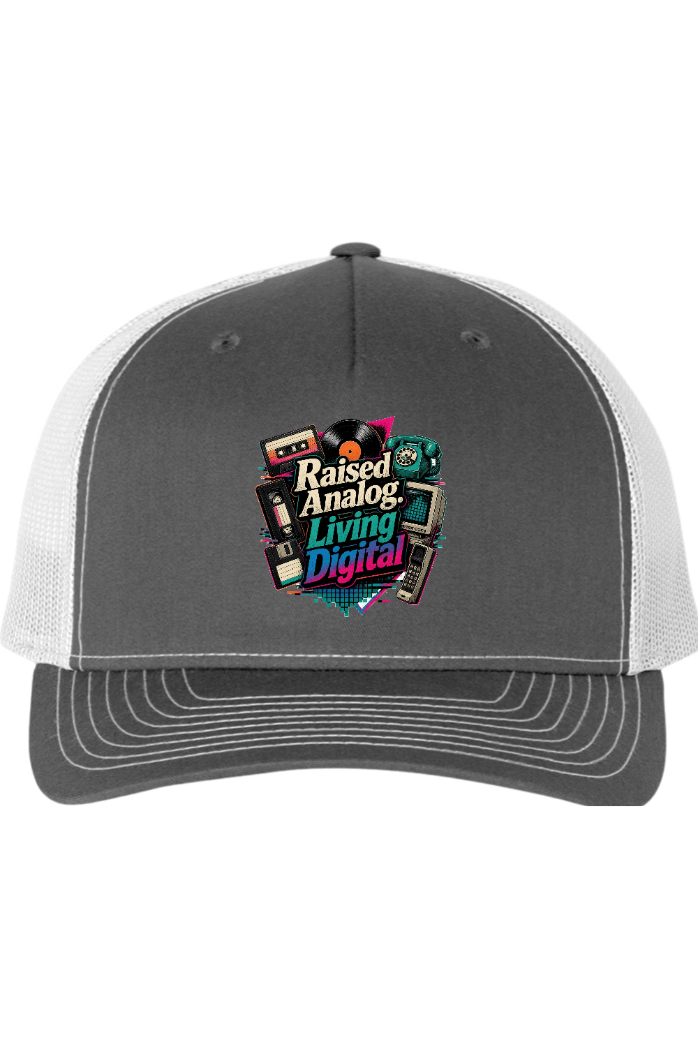 Richardson Trucker Cap: Raised Analog. Living Digital