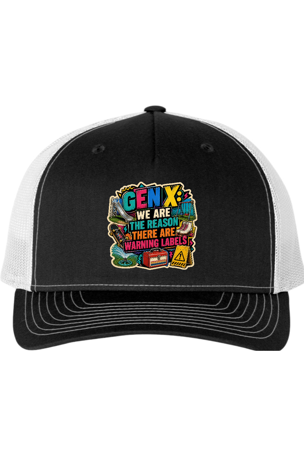 Richardson Trucker Cap: GEN X We Are The Reason There Are Warning Labels